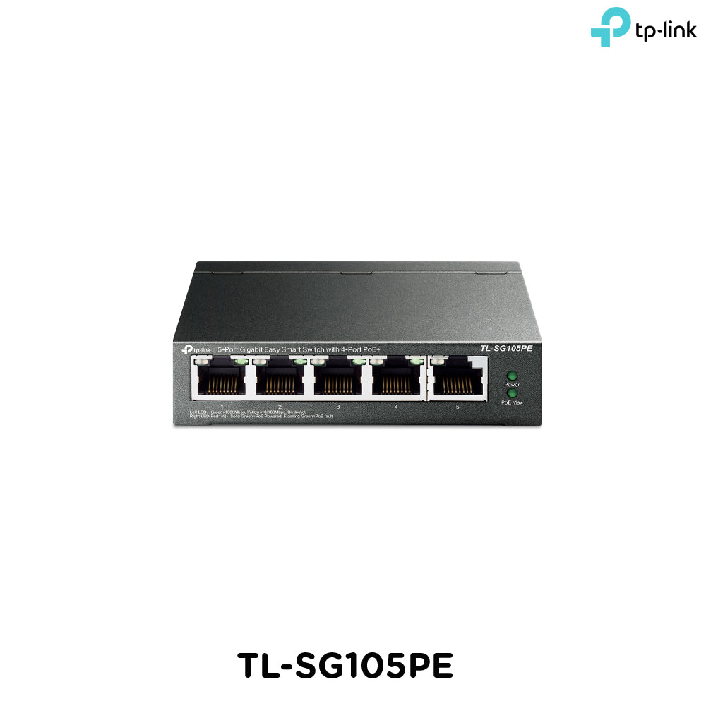 Tp-Link TL-SG105PE I 5-Port Gigabit Easy Smart Switch with 4-Port PoE+