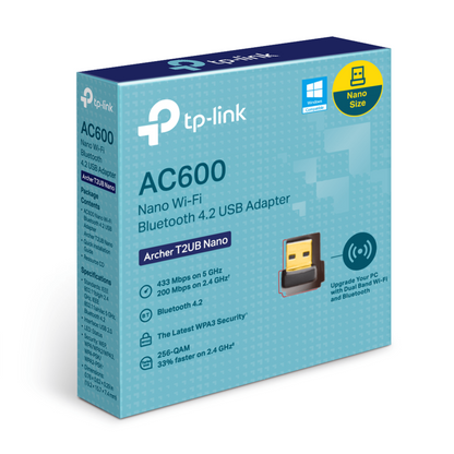 TP-LINK Archer T2UB AC600 Nano Wi-Fi Bluetooth 4.2 USB Adapter