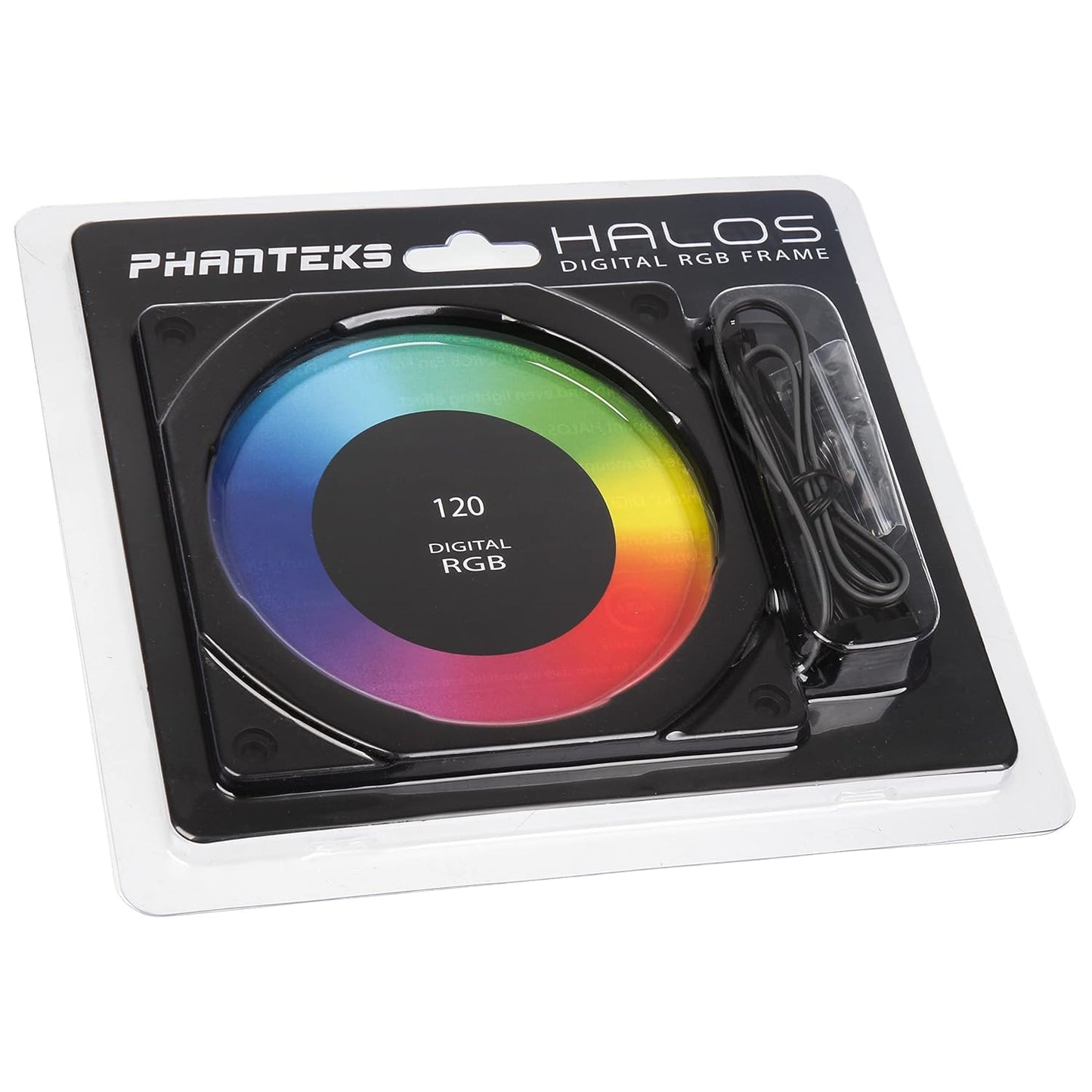 Phanteks I Halos 120mm Digital RGB LED Fan Frame, Plastic Black