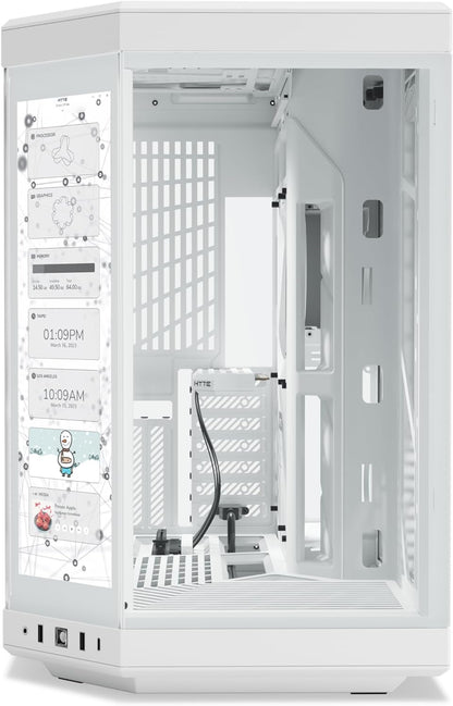 Hyte Y70 Touch Snow (White Interior) with 4K LCD (CS-HYTE-Y70-WW-L)