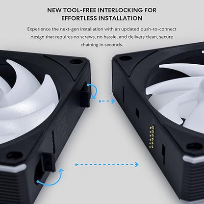 Lian Li UNI FAN CL WIRELESS Reverse 120 Black Triple pack
