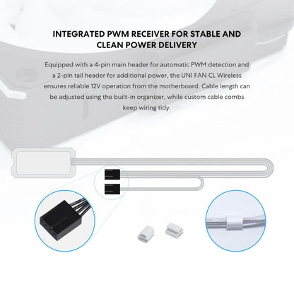 Lian Li UNI FAN CL WIRELESS Reverse 120 Black Triple pack