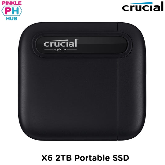 CRUCIAL X6 2TB Portable SSD - USB 3.2 Gen-2 (10Gb/s), 800MB/sl Read