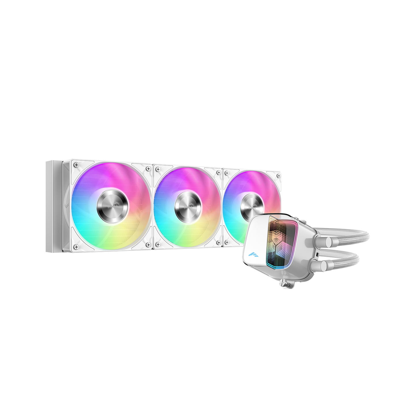 Sama L70 360mm AIO ARGB Liquid CPU Cooler with Infinity Mirror Effect - Black | White