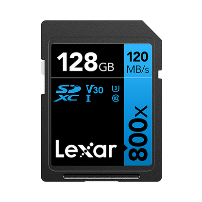 Lexar Professional 800x SDXC™ UHS-I cards