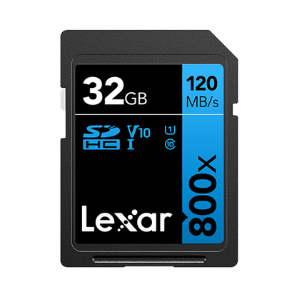 Lexar Professional 800x SDXC™ UHS-I cards