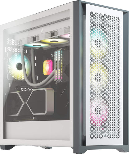 Corsair 5000D AIRFLOW Tempered Glass Mid-Tower ATX PC Case — White (CS-CC-9011211-WW)