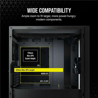 Corsair 5000D AIRFLOW Tempered Glass Mid-Tower ATX PC Case — Black (CS-CC-9011210-WW)