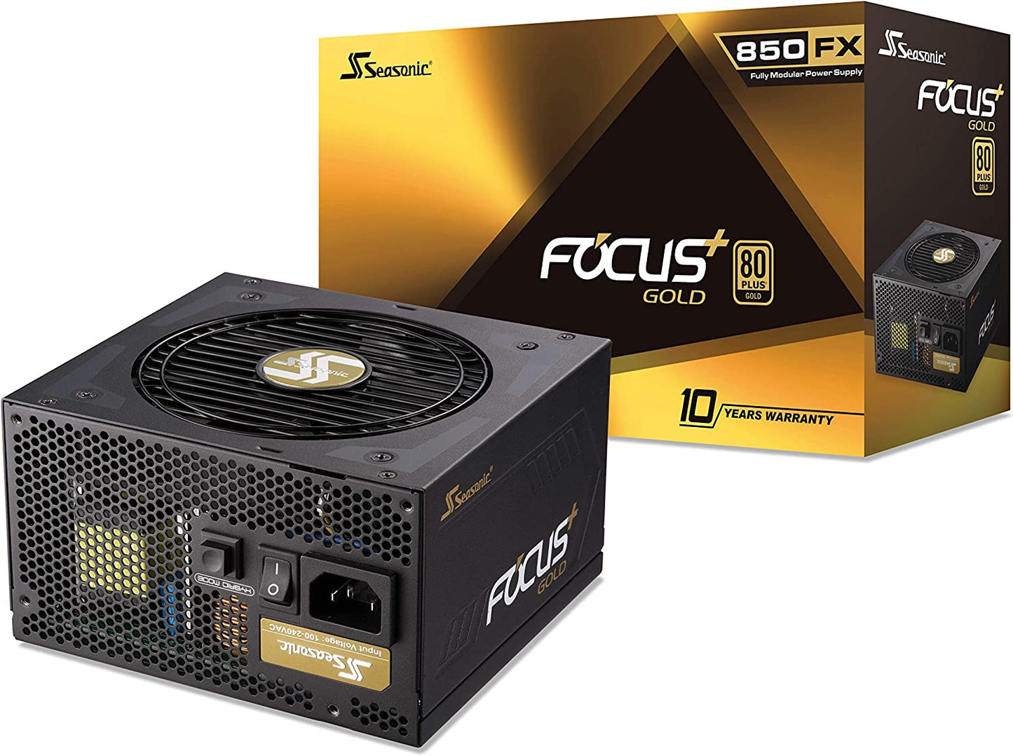 Seasonic FOCUS Plus 850 Gold SSR-850FX 850W 80+ Gold ATX12V & EPS12V Full Modular 120mm FDB Fan Compact 140 mm Size Power Supply (SSR-850FX)