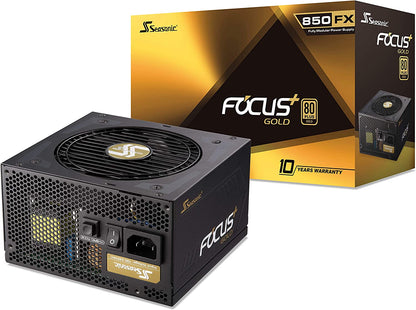 Seasonic FOCUS Plus 850 Gold SSR-850FX 850W 80+ Gold ATX12V & EPS12V Full Modular 120mm FDB Fan Compact 140 mm Size Power Supply (SSR-850FX)