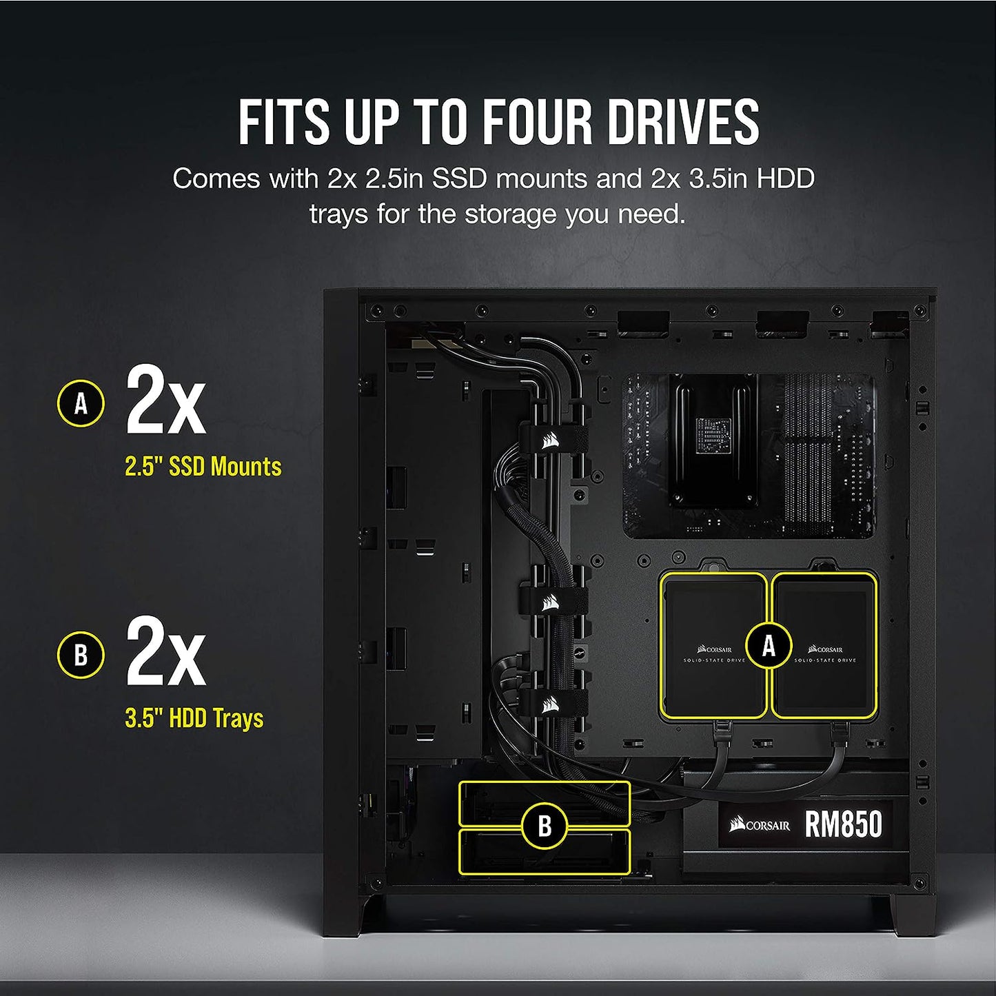 Corsair 4000D AIRFLOW Tempered Glass Mid-Tower ATX Case — Black (CS-CC-9011198-WW)