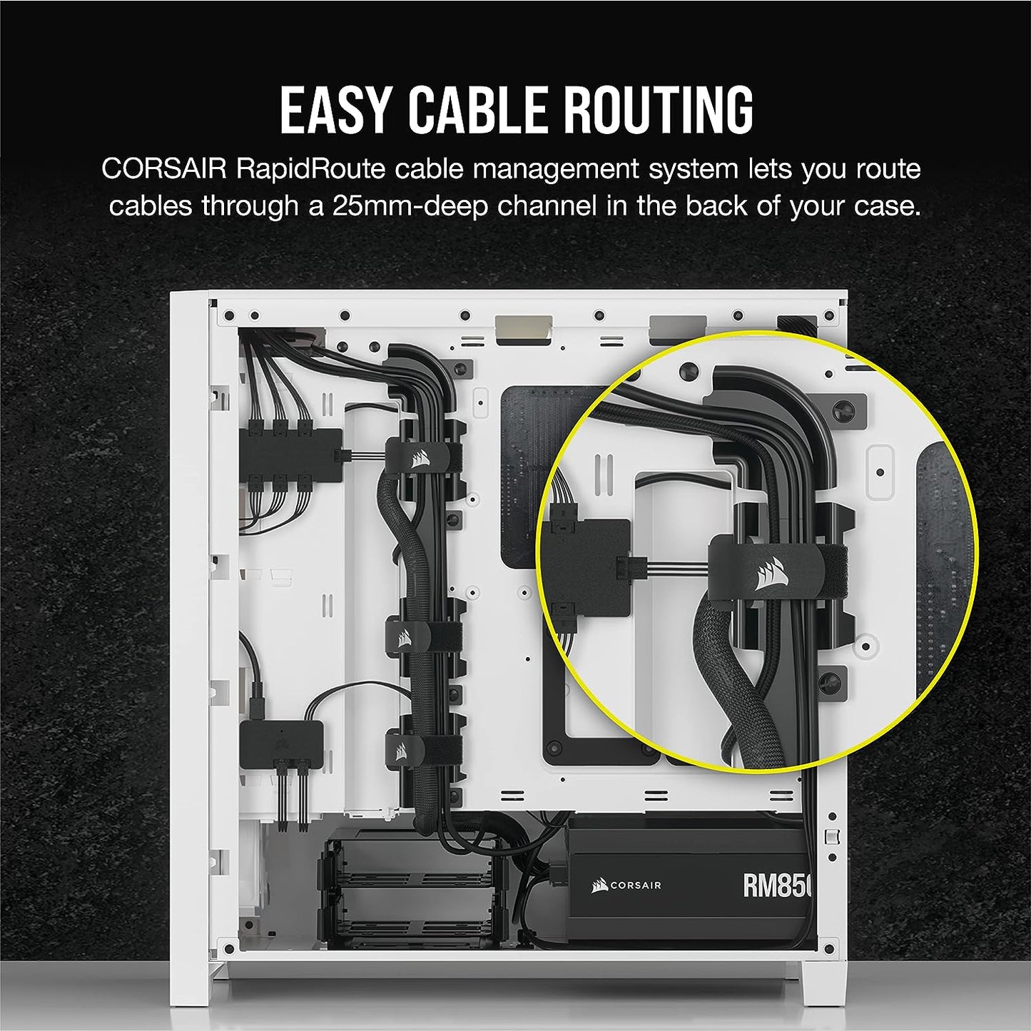 Corsair iCUE 4000D RGB Airflow Mid-Tower Case - 3X AF120 RGB Elite Fans - iCUE Lighting Node PRO Controller - High-Airflow Design - CORSAIR Rapid Route Cable Management System