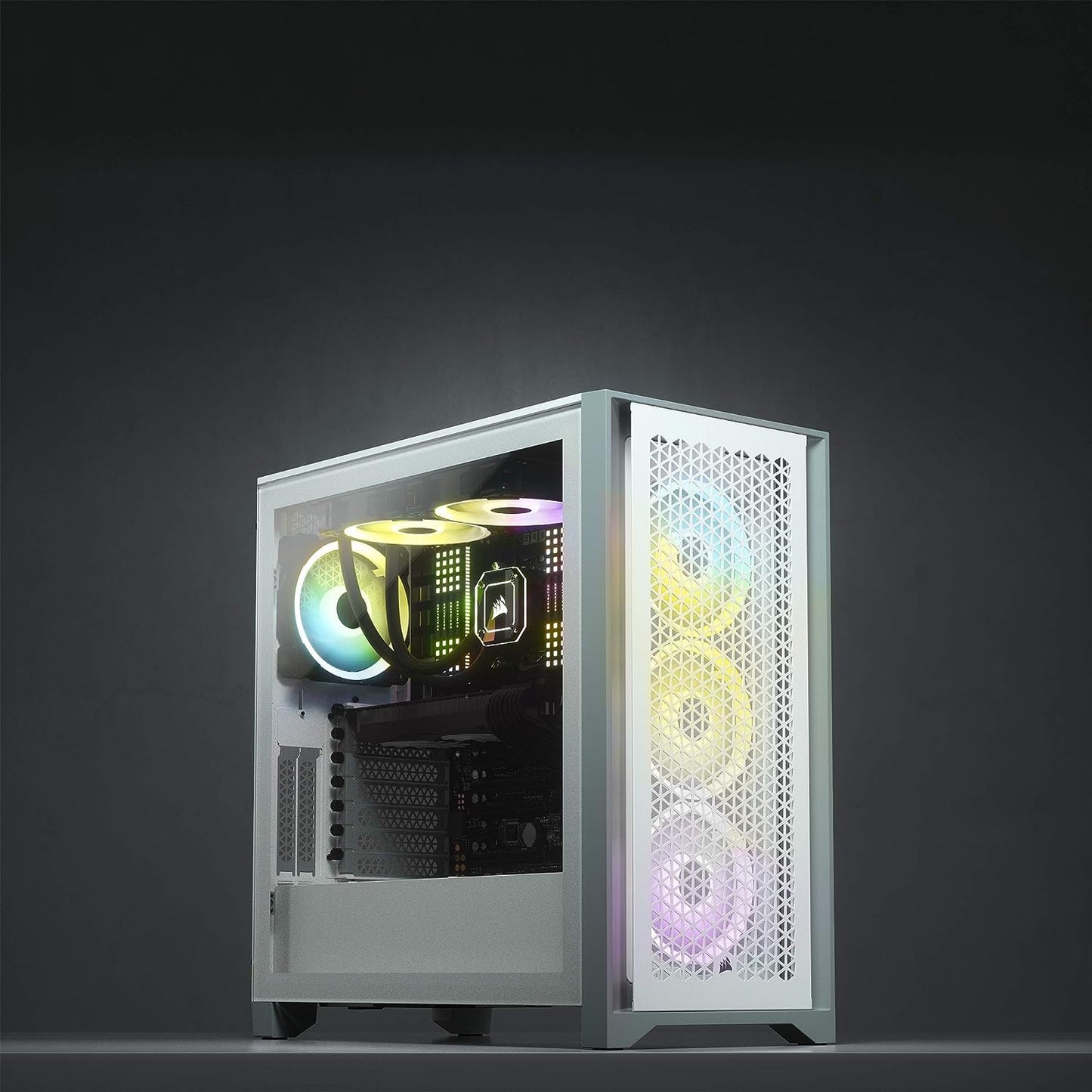 Corsair 4000D AIRFLOW Tempered Glass Mid-Tower ATX Case — White (CS-CC-9011199-WW)