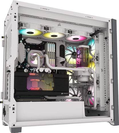 Corsair 5000D AIRFLOW Tempered Glass Mid-Tower ATX PC Case — White (CS-CC-9011211-WW)