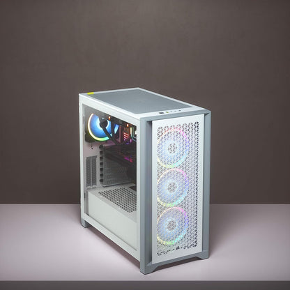 Corsair 4000D AIRFLOW Tempered Glass Mid-Tower ATX Case — White (CS-CC-9011199-WW)