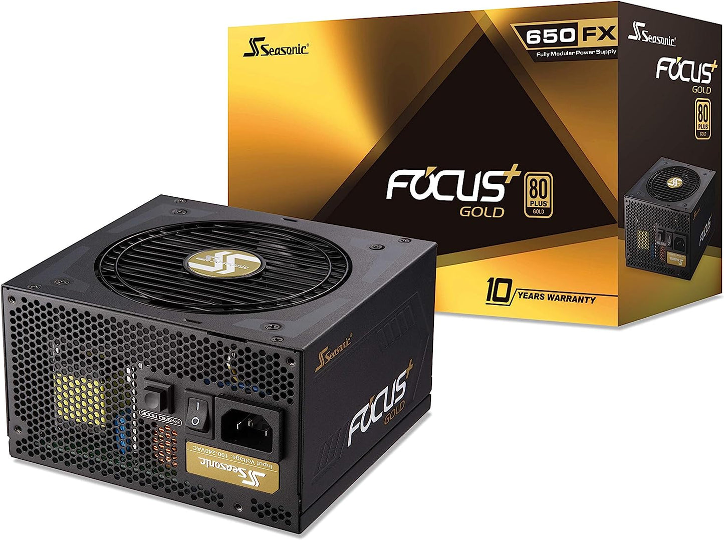 Seasonic FOCUS Plus 650 Gold SSR-650FX 650W 80+ Gold ATX12V & EPS12V Full Modular 120mm FDB Fan Compact 140mm Size Power Supply, Gold Modular FX (SSR-650FX)