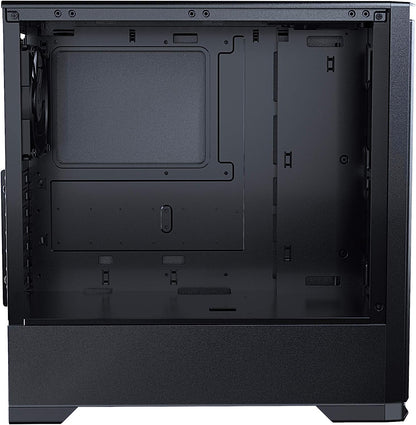 Metallic Gear Neo Silent Mid-Tower ATX Chassis, Silent Front Panel, Tempered Glass Side Panel, Skiron Fan, Black (MG-NE520S_BK01)