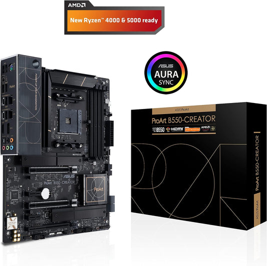 ASUS ASUS MB PROART B550-CREATOR, Ready for AMD Ryzen™ 5000 Series / 4000 G-Series / 3000 Series desktop processors
