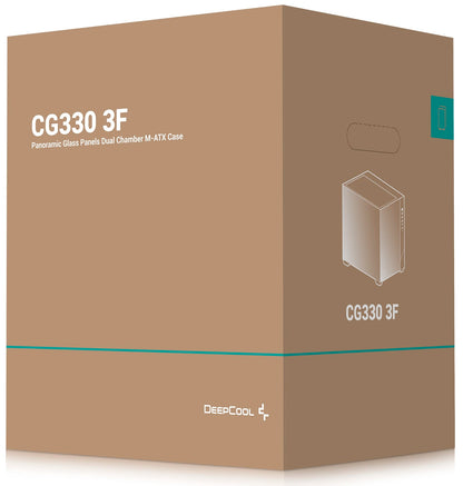 DEEPCOOL CG330 3F Micro-ATX Compact PC Case - Black