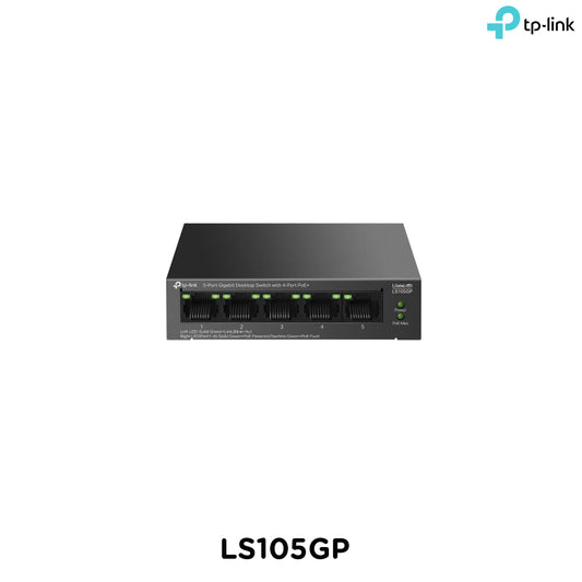 Tp-Link LS105GP I 5-Port Gigabit Desktop Switch with 4-Port PoE+