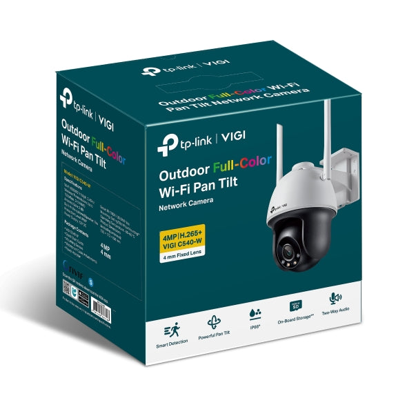 Tp-Link VIGI C540-W I VIGI 4MP Outdoor Full-Color Wi-Fi Pan Tilt Network Camera