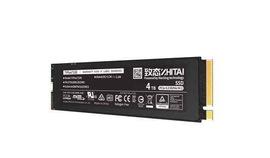 YMTC Zhitai TiPlus7100 NVMe M.2 SSD - top view