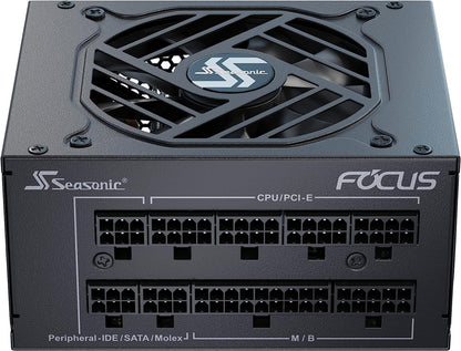 Seasonic Focus SGX-650, 650W 80+ Gold, Full Modular, SFX Form Factor, Compact Size, Fan Control in Fanless, Silent, and Cooling Mode, 10 Year Warranty, Power Supply (SSR-650SGX)