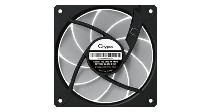 OCYPUS GAMMA F12 ELITE BLACK/WHITE ARGB REVERSE BLADE SINGLE FAN