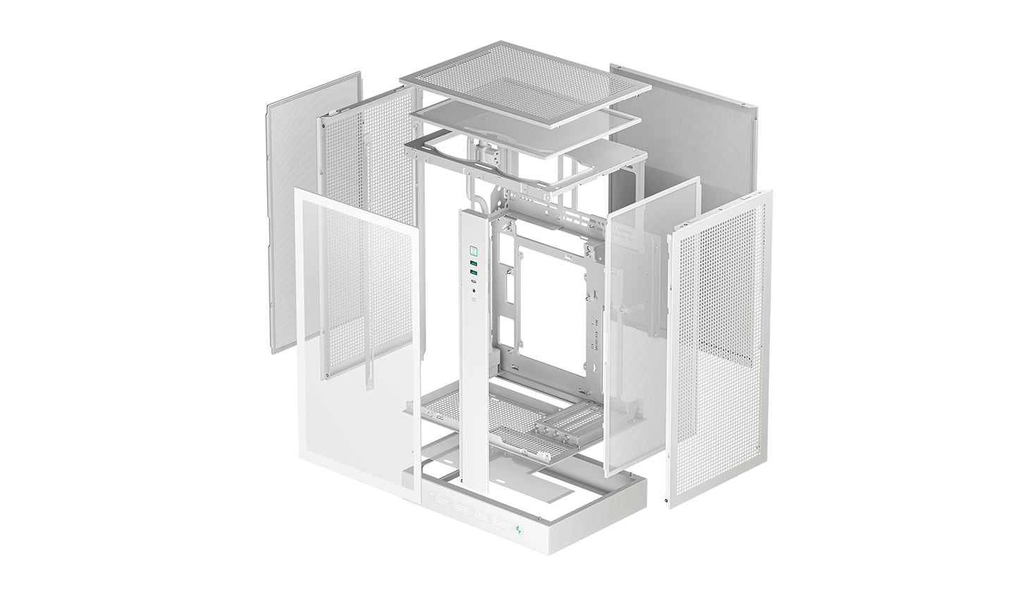 Deepcool CH270 DIGITAL WHITE elevated mini-tower case