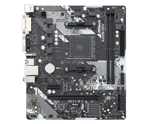 ASROCKHDV R4.0 Motherboard AMD AM4 Socket Ultra M.2 32 Gb/s (PCIe Gen3 x4 & SATA3)