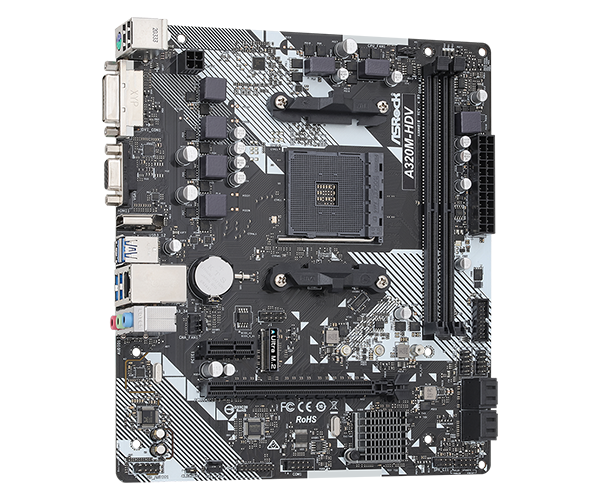 ASROCKHDV R4.0 Motherboard AMD AM4 Socket Ultra M.2 32 Gb/s (PCIe Gen3 x4 & SATA3)