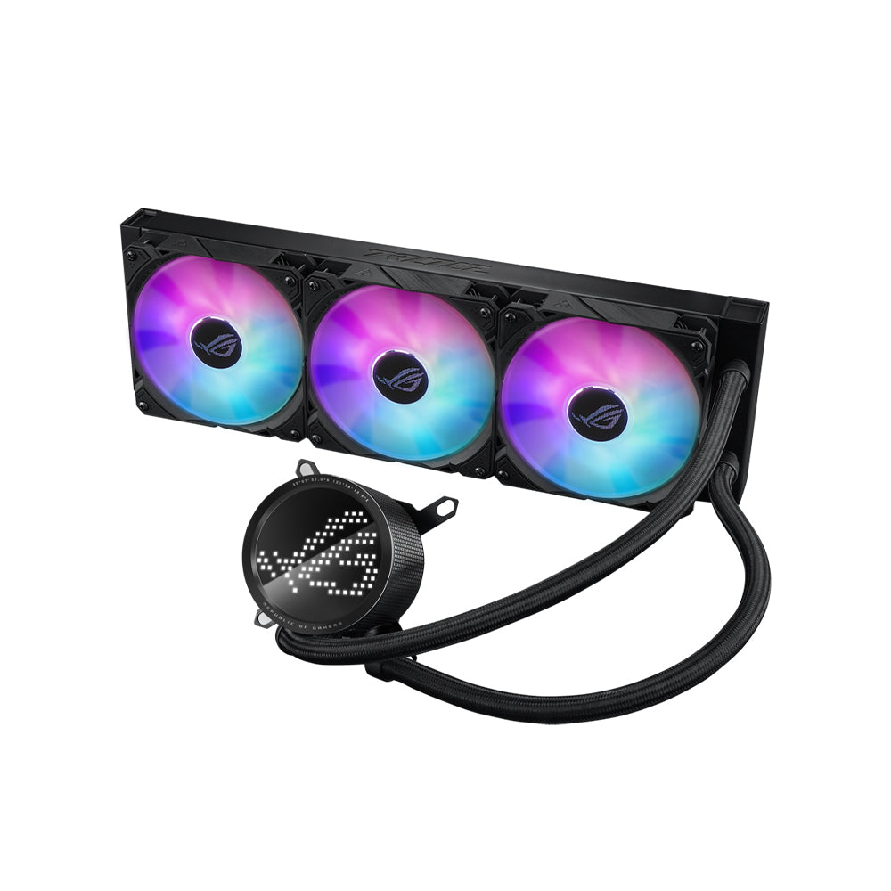 ASUS ROG RYUO III 360 ARGB, 8th gen Asetek pump,ROG FAN MODEL 12 ARGB, Anime Matrix LED