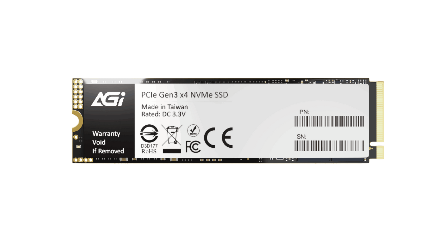 AGI AI298 PCIe Gen3 x4 M.2 2280 Solid State Drive