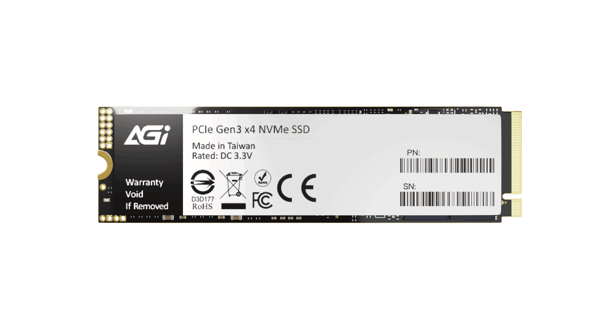 AGI AI298 PCIe Gen3 x4 M.2 2280 Solid State Drive