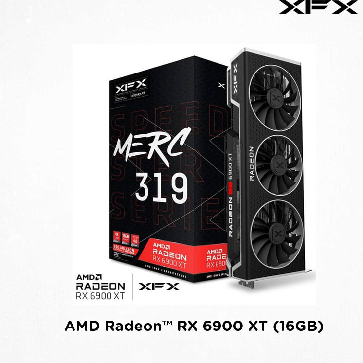 XFX Speedster MERC 319 AMD Radeon™ RX 6900 XT Limited Black Gaming Graphics Card with 16GB GDDR6, AMD RDNA™ 2 (16GB)