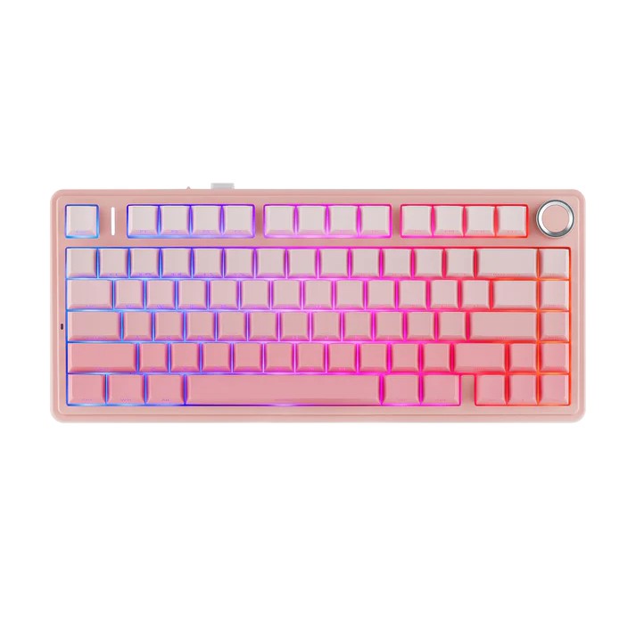 AULA F75 Pink (Gradient+Dream Sakura Switch) Gasket Wireless Mechanical Keyboard