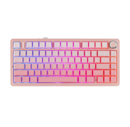AULA F75 Pink (Gradient+Dream Sakura Switch) Gasket Wireless Mechanical Keyboard