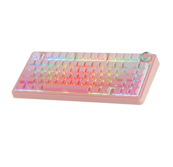 AULA F75 Pink (Gradient+Dream Sakura Switch) Gasket Wireless Mechanical Keyboard