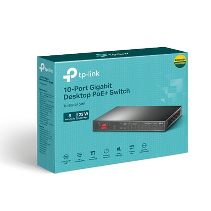 Tp-Link TL-SG1210MP I 10-Port Gigabit Desktop Switch with 8-Port PoE+