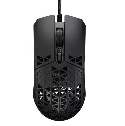 ASUS TUF Gaming M4 Air  lightweight wired gaming mouse with 16,000 dpi sensor, six programmable buttons, ultralight Air Shell, IPX6 water resistance , ASUS Antibacterial Guard, TUF Gaming Paracord and pure PTFE feet