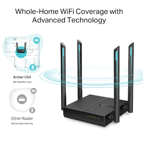 Archer C64 I AC1200 Wireless MU-MIMO WiFi Router