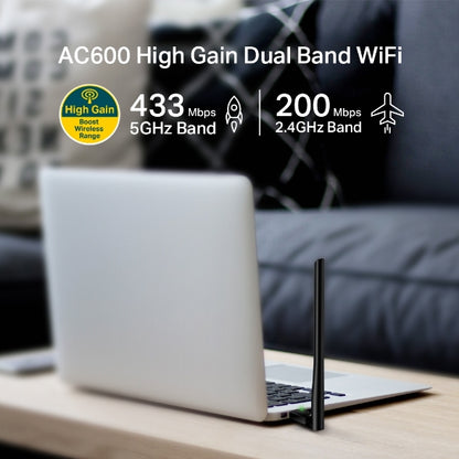 Tp-Link Archer T2U Plus I AC600 High Gain Wireless Dual Band USB Adapter