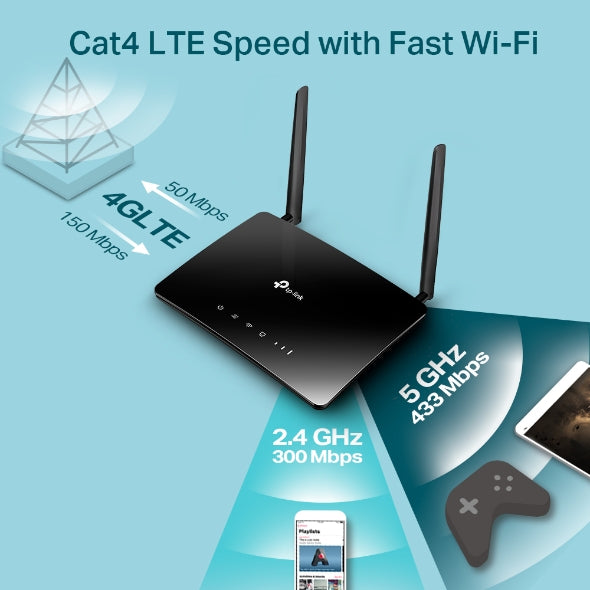 Tp-Link Archer MR202 I AC750 Wireless Dual Band 4G LTE Router
