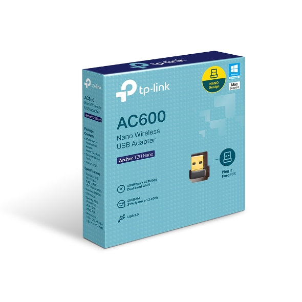 Tp-Link Archer T2U Nano I AC600 Nano Wireless USB Adapter