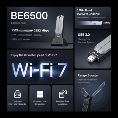 Tp-Link Archer TBE400UH I BE6500 Wi-Fi 7 High Gain Wireless USB Adapter