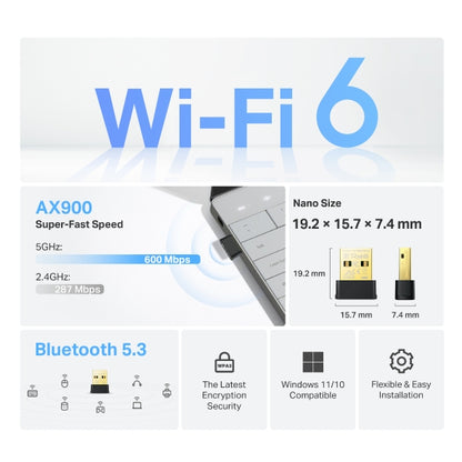 Tp-Link Archer TX10UB Nano I AX900 Nano Wi-Fi 6 Bluetooth 5.3 USB Adapter