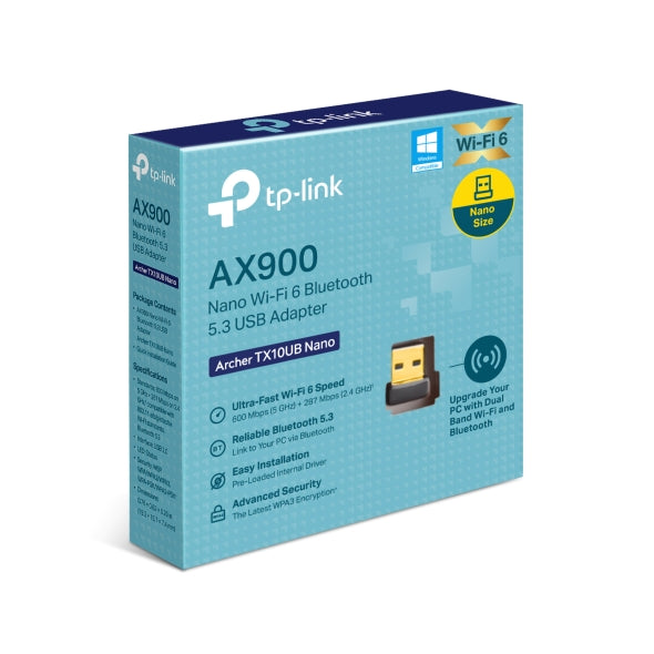 Tp-Link Archer TX10UB Nano I AX900 Nano Wi-Fi 6 Bluetooth 5.3 USB Adapter