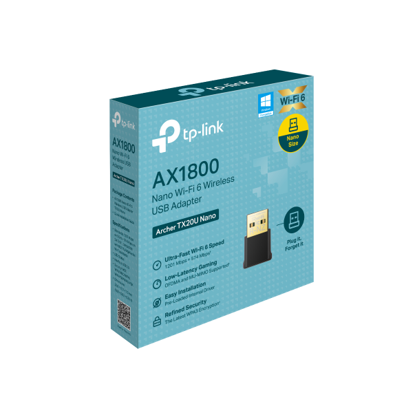 Tp-Link Archer TX20U Nano I AX1800 Nano Wi-Fi 6 Wireless USB Adapter