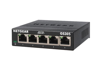 NETGEAR 5-Port Gigabit Ethernet SOHO Unmanaged Switch Version 3 (GS305-300PES)