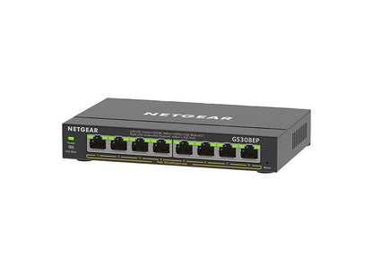 NETGEAR 8-Port PoE+ Gigabit Ethernet Plus Switch 62W (GS308EP-100UKS)